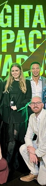 Photo of team at the Digital Impact Awards